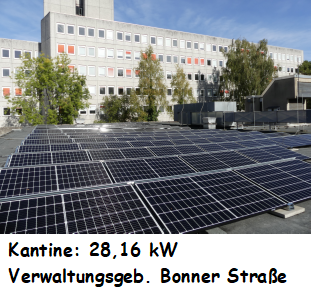 Sonnenkraftwerk Kantine des Verwaltungsgebäudes, Bonner Straße